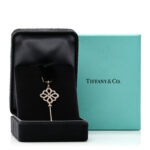18K Rose Gold Diamond Knot Key Pendant - Image 4