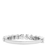 18K White Gold Diamond 1.00ct Heart Cut Half Eternity Band Ring 53 6.25 - Image 4