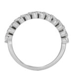 18K White Gold Diamond 1.00ct Heart Cut Half Eternity Band Ring 53 6.25 - Image 5