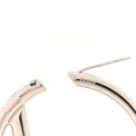 Metal FF Hoop Earrings Gold Silver - Image 4