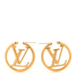 Metal Louise Hoop Earrings Gold - Image 3