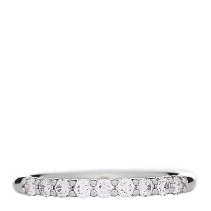 Platinum Diamond .27ctw 2.2mm Half Circle Forever Band Ring 53 6.5