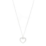 Sterling Silver Twist Heart Pendant Necklace