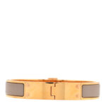 Enamel Charniere Uni Narrow Hinged Bracelet M Gris Clair - Image 3