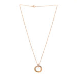 18K Pink White Yellow Gold Diamond Trinity Pendant Necklace - Image 3