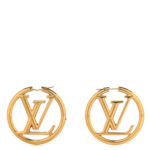 Metal Louise Hoop Earrings Gold