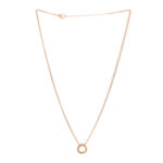 18K Pink Yellow White Gold Trinity Double Chain Pendant Necklace - Image 3