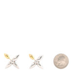 Metal Louisette Earrings Silver Gold - Image 2