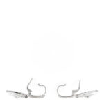 18K White Gold Diamond Amulet Pave Earrings - Image 3