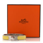 Enamel Narrow Clic Clac H Bracelet PM    Jaune Tennis - Image 5