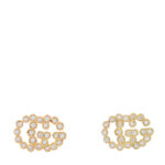 18K Yellow Gold Diamond Running G Earrings
