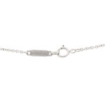 18K White Gold Diamond Mini Cross Stitch Pendant Necklace - Image 4