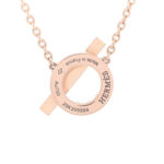 18K Rose Gold Green Sapphire Finesse Pendant Necklace - Image 5