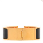 Enamel Wide Clic Clac H Bracelet PM Black - Image 3