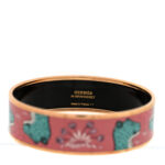 Enamel Printed Wide Les Leopards Bracelet 65 Rose Couture - Image 5