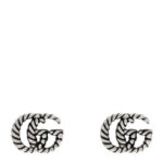 Sterling Silver Torchon Double G Earrings