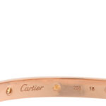 18K Pink Gold Sapphire Garnet Amethyst LOVE Bracelet 18 - Image 3