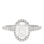 Platinum Diamond 1.52ct Oval Cut Soleste Engagement Ring 52 6