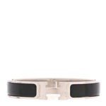 Enamel Narrow Clic Clac H Bracelet GM Black