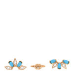 Metal Crystal Interlocking G Ring Set 53 6.25 Gold Turquoise - Image 5