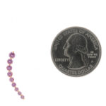 18K Rose Gold Pink Sapphire Single Floating Earring - Image 2