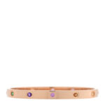 18K Pink Gold Sapphire Garnet Amethyst LOVE Bracelet 18 - Image 2