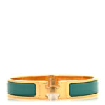 Enamel Narrow Clic Clac H Bracelet PM Emeraude