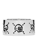 Sterling Silver GucciGhost Hamlet Skull Band Ring 47 4