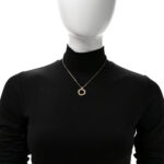 18K Pink White Yellow Gold Diamond Trinity Pendant Necklace - Image 2