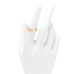 18K Yellow Gold Diamond 4mm LOVE Wedding Band Ring 53 6.5 - Image 2