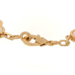18K Yellow Gold Mother of Pearl 5 Motifs Vintage Alhambra Bracelet - Image 3