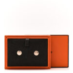 18K Rose Gold TPM Ex-Libris Stud Earrings - Image 5