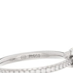 Platinum Diamond 1.10ct The One Cushion Shaped Micropave Engagement Ring 47 4 - Image 4