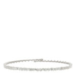 18K White Gold Diamond Classic Half Baguette Choker Necklace