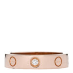 18K Pink Gold Diamond 4mm LOVE Wedding Band Ring 50 5.25