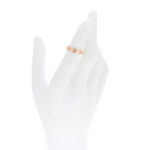 18K Pink Gold Diamond 4mm LOVE Wedding Band Ring 47 4 - Image 2
