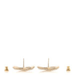 Crystal Pearl Chain Mania CC Earrings Gold - Image 3