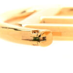 Metal FF Hoop Earrings Gold Silver - Image 5
