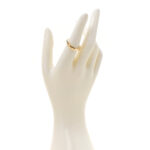 18K Yellow Gold Lock Ring 52 6 - Image 2