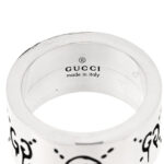 Sterling Silver GucciGhost Hamlet Skull Band Ring 47 4 - Image 4