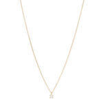 18K Rose Gold Diamond .17ct Solitaire Pendant Necklace