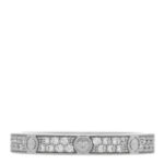 18K White Gold Diamond 2.6mm LOVE Paved Band Ring 49 4.75