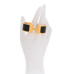 Enamel Wide Clic Clac H Bracelet PM Black - Image 2