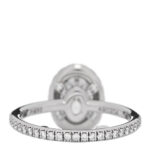 Platinum Diamond 1.01ct The One Oval Shaped Micropave Engagement Ring 49 4.75 - Image 3