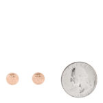 18K Rose Gold TPM Ex-Libris Stud Earrings - Image 2
