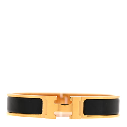 Matte Enamel Narrow Clic Clac HH Bracelet Black
