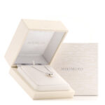 18K White Gold Diamond Akoya Cultured Pearl 5.5-8mm Pearls in Motion Necklace - Image 5