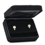 18K White Gold Diamond Akoya Cultured Pearl 7-7.5mm Signature Earrings - Image 5