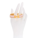 Enamel Narrow Clic Clac H Bracelet PM Rose Candeur - Image 2