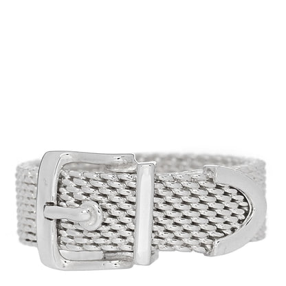 Sterling Silver Somerset Mesh Buckle Ring 47 4.25